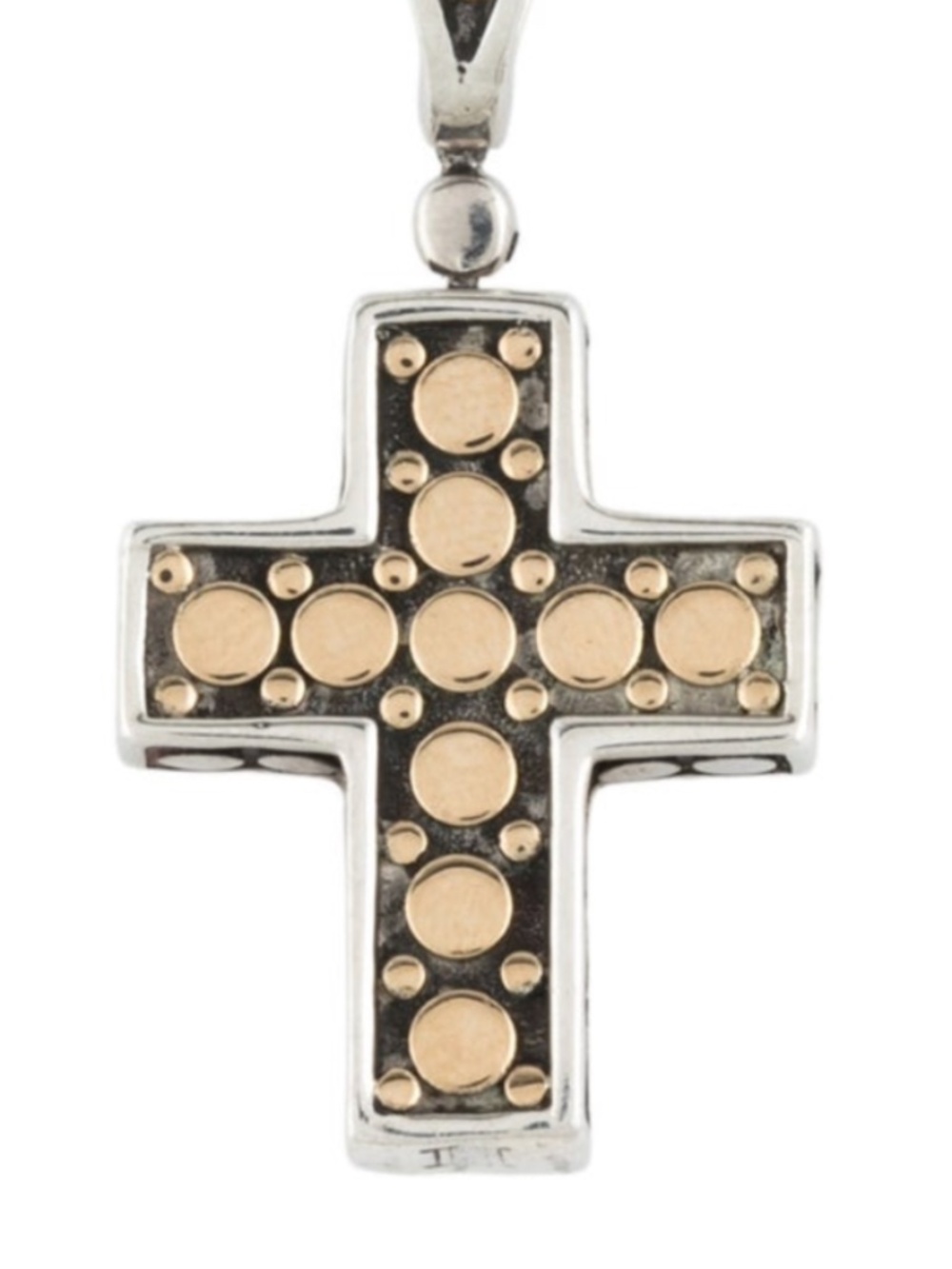 John Hardy 18k gold & Sterling Silver Cross